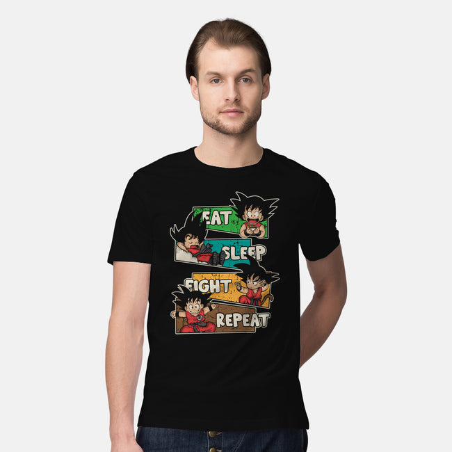 Eat Sleep Fight Repeat-Mens-Premium-Tee-turborat14