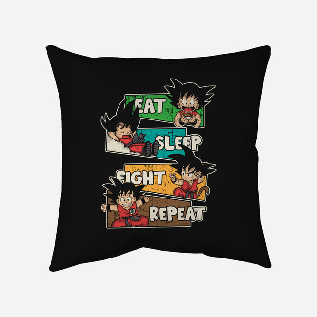 Eat Sleep Fight Repeat-None-Removable Cover w Insert-Throw Pillow-turborat14