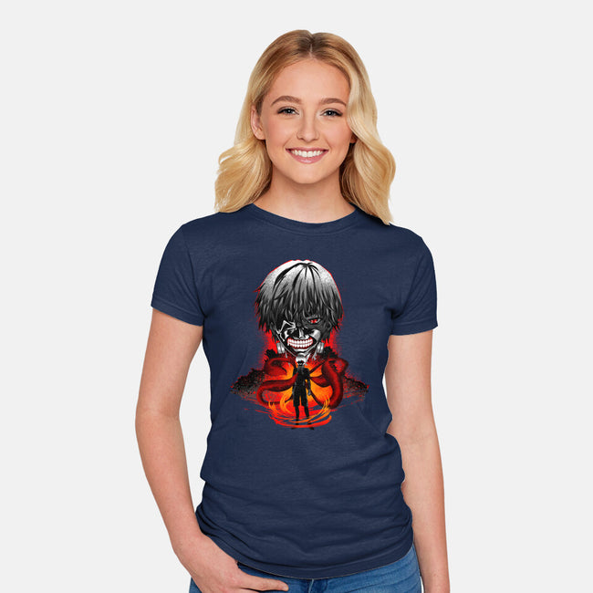 One-Eyed King-Womens-Fitted-Tee-hypertwenty