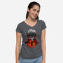 One-Eyed King-Womens-V-Neck-Tee-hypertwenty