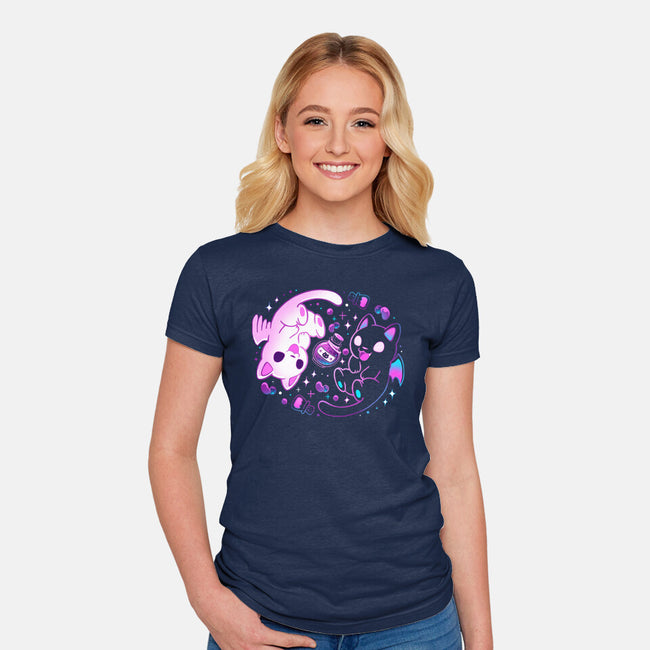 Magic Potions Kittens-Womens-Fitted-Tee-Vallina84