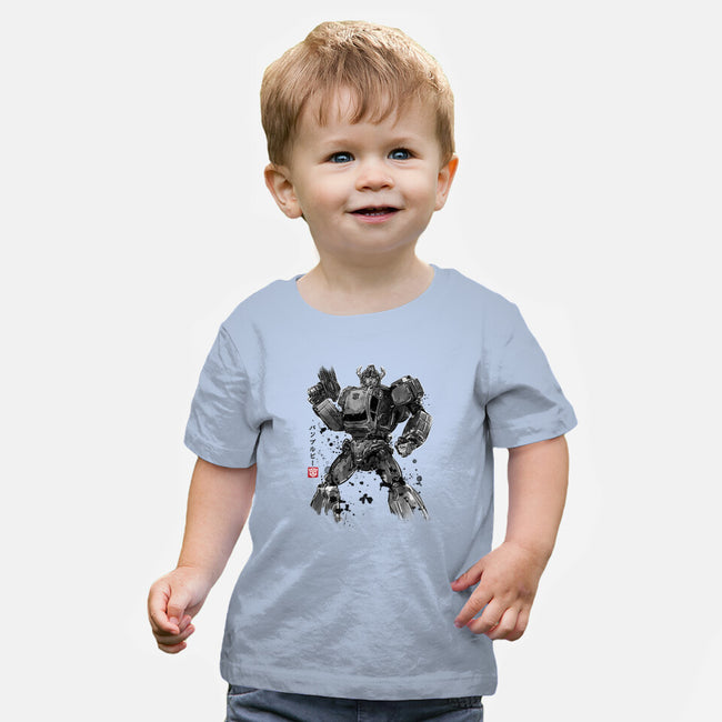 Yellow Bumble Sumi-e-Baby-Basic-Tee-DrMonekers