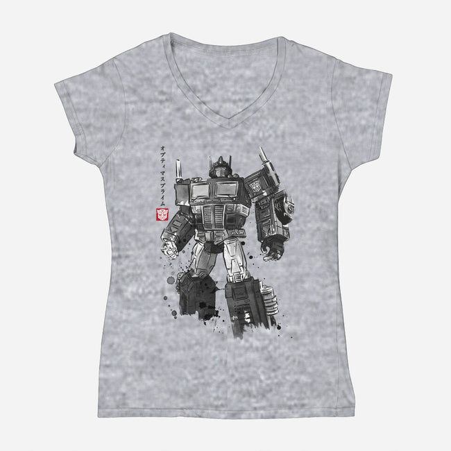 Convoy Sumi--Womens-V-Neck-Tee-DrMonekers