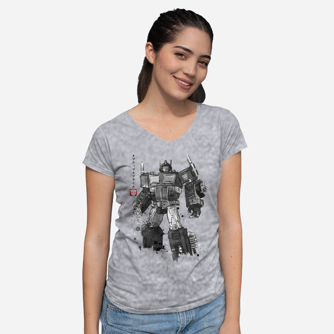 Convoy Sumi--Womens-V-Neck-Tee-DrMonekers