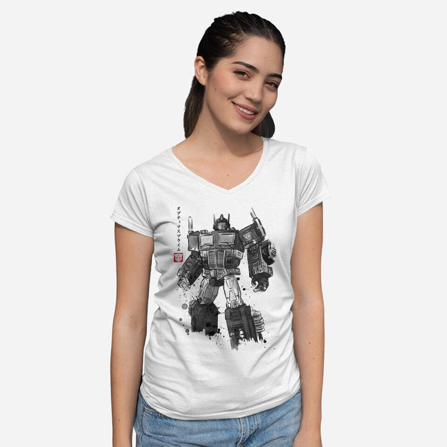 Convoy Sumi--Womens-V-Neck-Tee-DrMonekers