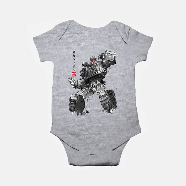 Microcassette Recorder Sumi-e-Baby-Basic-Onesie-DrMonekers