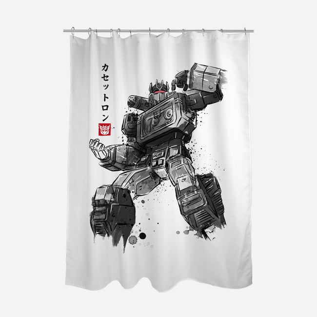 Microcassette Recorder Sumi-e-None-Polyester-Shower Curtain-DrMonekers