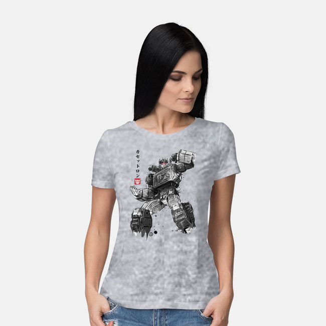 Microcassette Recorder Sumi-e-Womens-Basic-Tee-DrMonekers