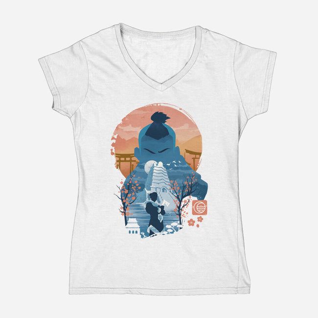 Ukiyo-e Sokka-Womens-V-Neck-Tee-dandingeroz