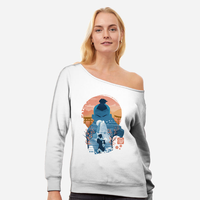 Ukiyo-e Sokka-Womens-Off Shoulder-Sweatshirt-dandingeroz