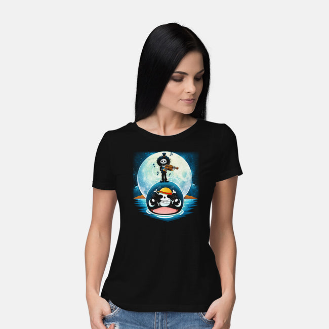 Violin Whale-Womens-Basic-Tee-Vallina84