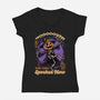 Spooky Pumpkin Wizard-Womens-V-Neck-Tee-Studio Mootant