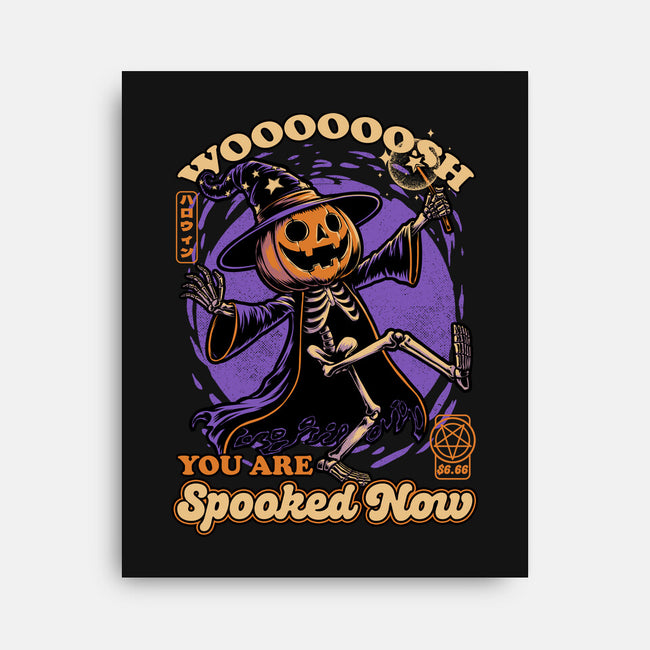 Spooky Pumpkin Wizard-None-Stretched-Canvas-Studio Mootant