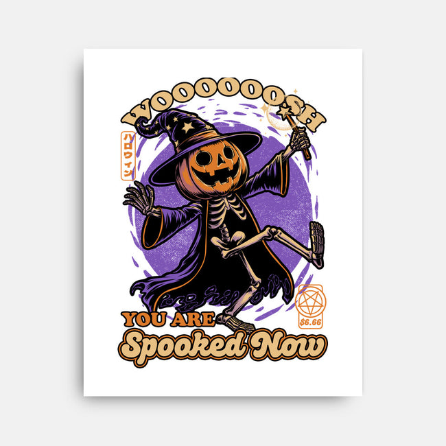 Spooky Pumpkin Wizard-None-Stretched-Canvas-Studio Mootant