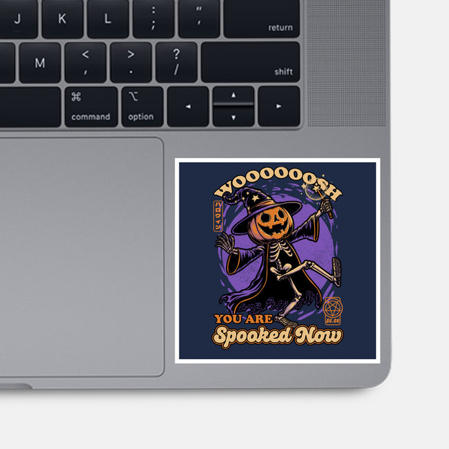 Spooky Pumpkin Wizard-None-Glossy-Sticker-Studio Mootant