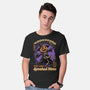 Spooky Pumpkin Wizard-Mens-Basic-Tee-Studio Mootant