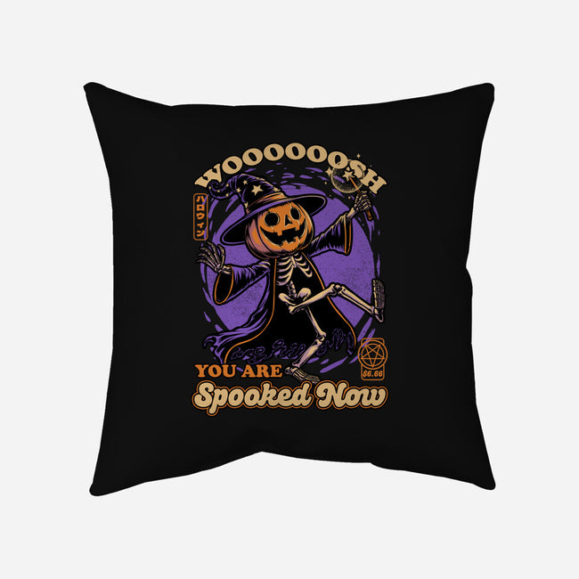 Spooky Pumpkin Wizard-None-Removable Cover w Insert-Throw Pillow-Studio Mootant