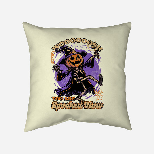 Spooky Pumpkin Wizard-None-Removable Cover w Insert-Throw Pillow-Studio Mootant