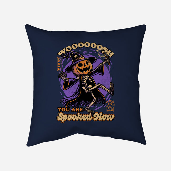 Spooky Pumpkin Wizard-None-Removable Cover w Insert-Throw Pillow-Studio Mootant