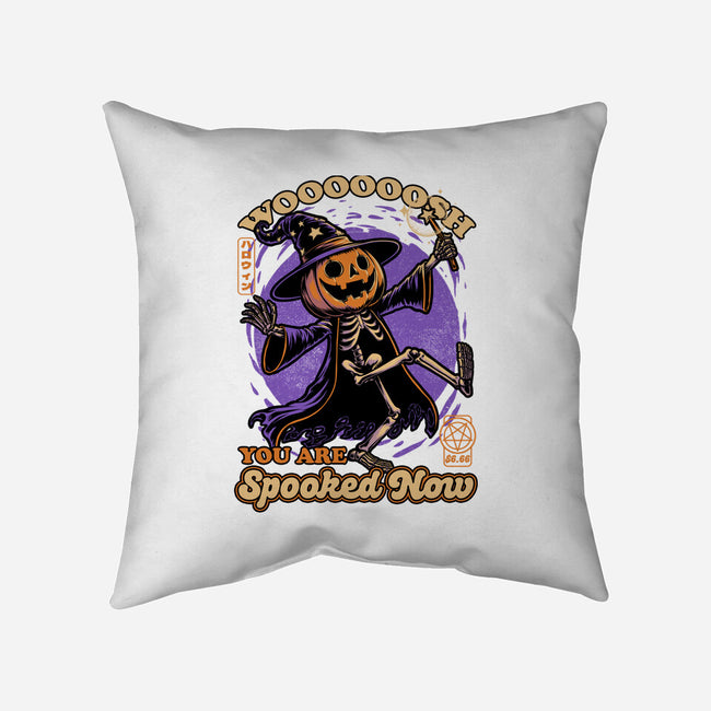 Spooky Pumpkin Wizard-None-Removable Cover w Insert-Throw Pillow-Studio Mootant