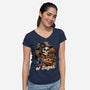 Halloween Spooky Sugar-Womens-V-Neck-Tee-Studio Mootant