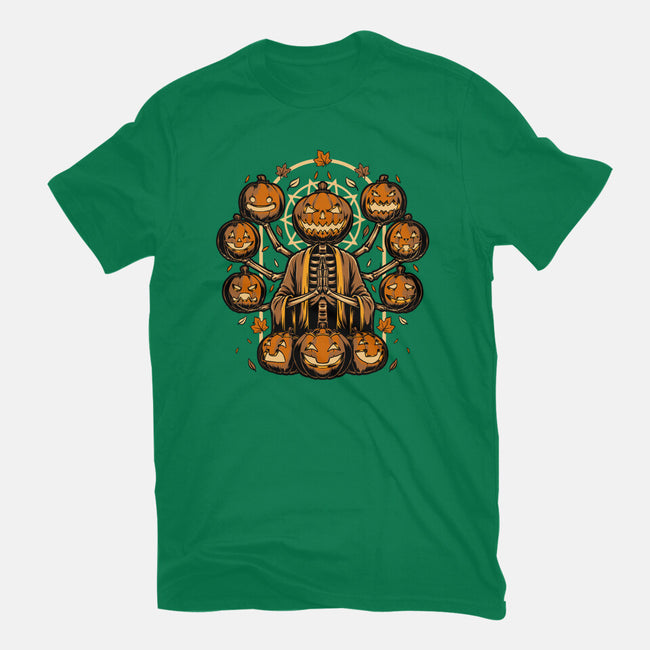 Halloween Pumpkin God-Womens-Fitted-Tee-Studio Mootant