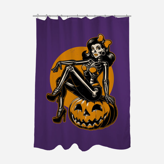 Halloween Pinup-None-Polyester-Shower Curtain-Studio Mootant