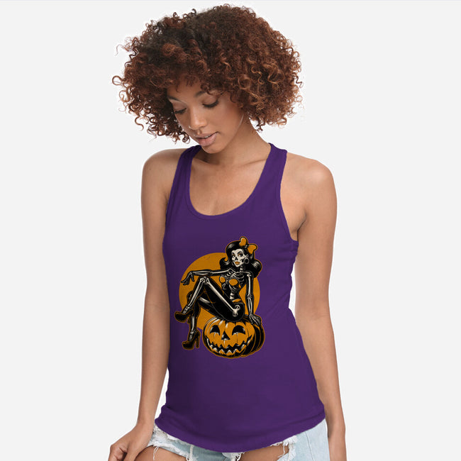 Halloween Pinup-Womens-Racerback-Tank-Studio Mootant