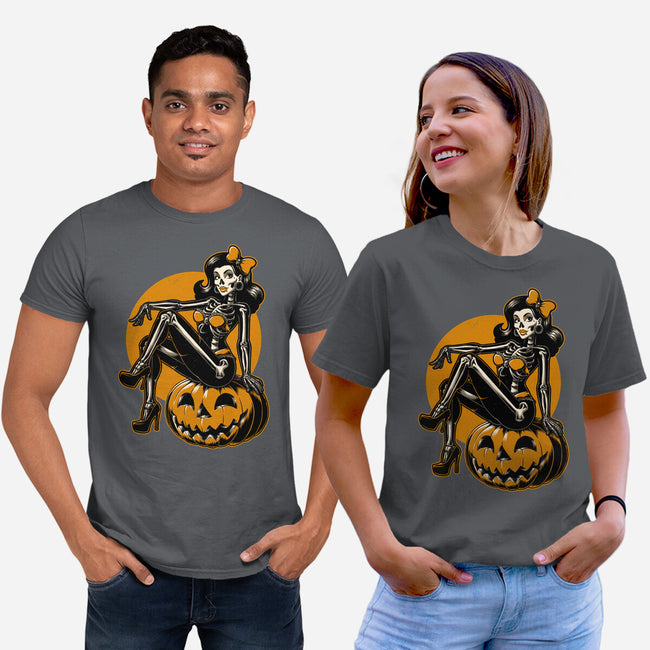 Halloween Pinup-Unisex-Basic-Tee-Studio Mootant