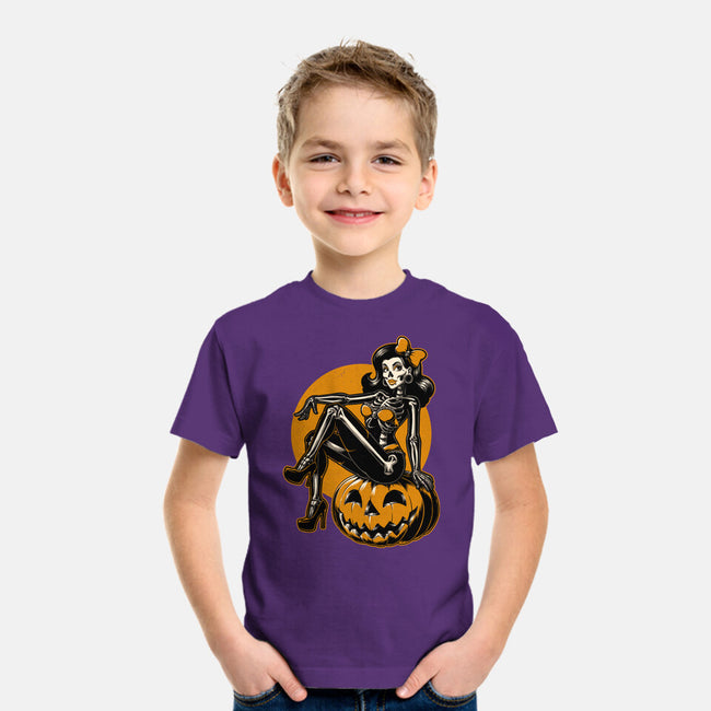 Halloween Pinup-Youth-Basic-Tee-Studio Mootant