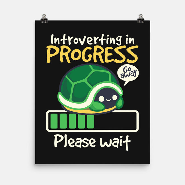 Turtle Introverting-None-Matte-Poster-NemiMakeit