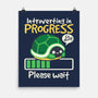 Turtle Introverting-None-Matte-Poster-NemiMakeit