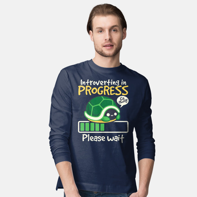 Turtle Introverting-Mens-Long Sleeved-Tee-NemiMakeit