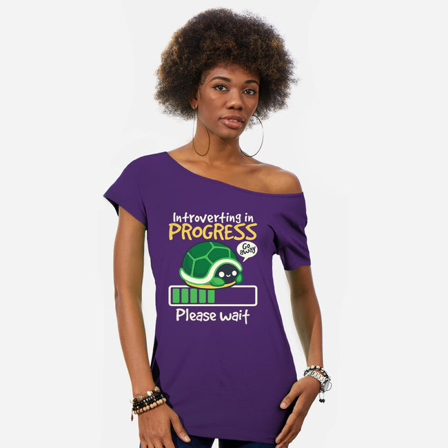 Turtle Introverting-Womens-Off Shoulder-Tee-NemiMakeit