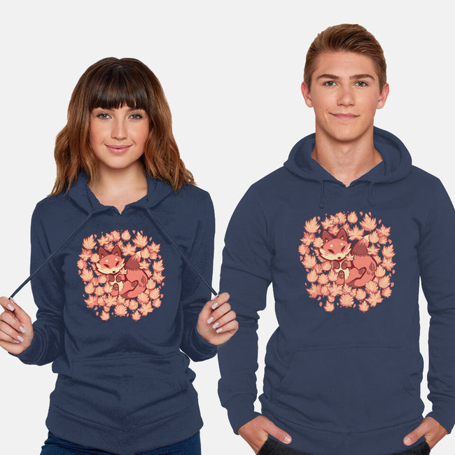 Autumn Leaf Fox-Unisex-Pullover-Sweatshirt-TechraNova