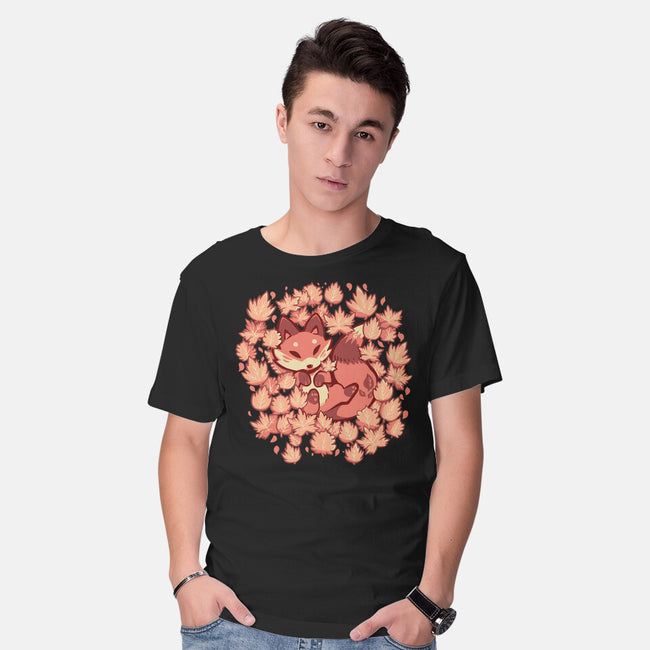 Autumn Leaf Fox-Mens-Basic-Tee-TechraNova