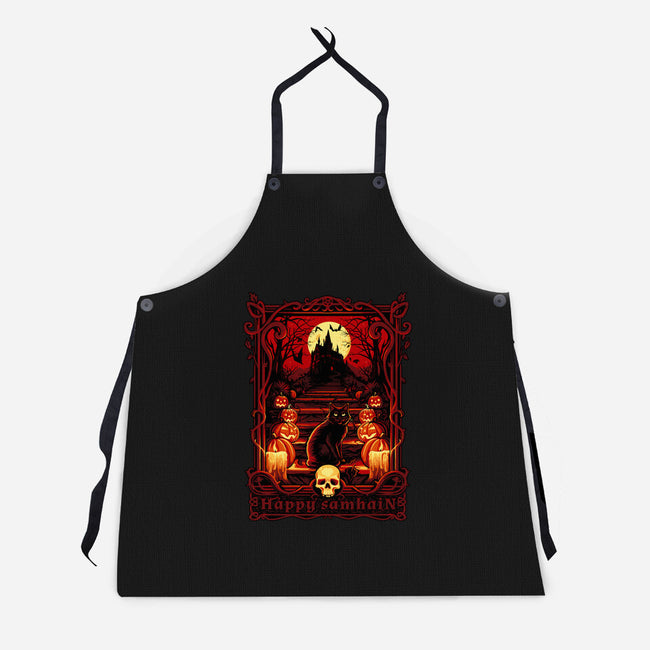 Happy Samhain-Unisex-Kitchen-Apron-daobiwan