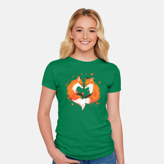 Falling In Love-Womens-Fitted-Tee-kharmazero