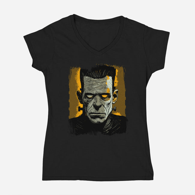 The Modern Prometheus-Womens-V-Neck-Tee-kharmazero