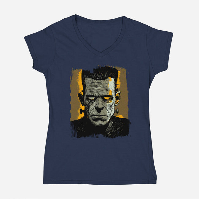 The Modern Prometheus-Womens-V-Neck-Tee-kharmazero