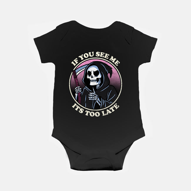 Too Late-Baby-Basic-Onesie-fanfreak1