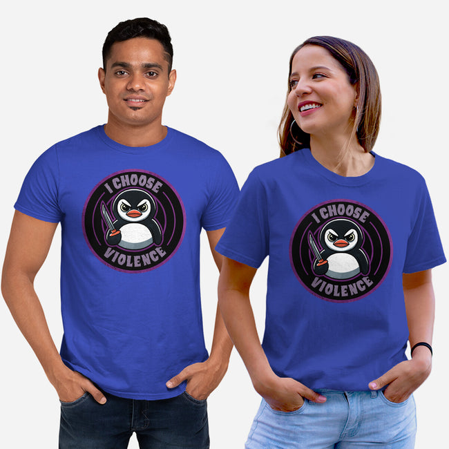 Violent Penguin-Unisex-Basic-Tee-fanfreak1