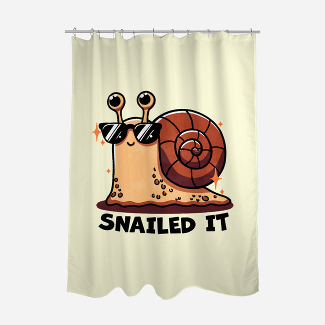 Snailed It-None-Polyester-Shower Curtain-fanfreak1