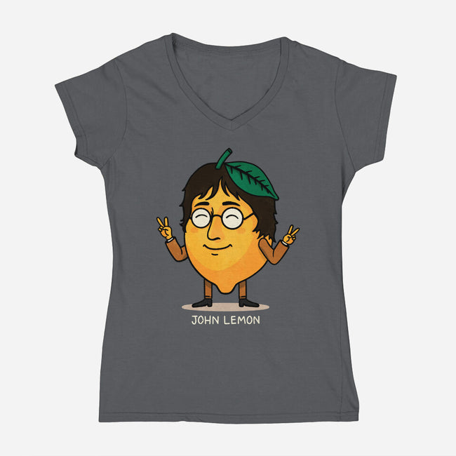 John Lemon-Womens-V-Neck-Tee-fanfreak1