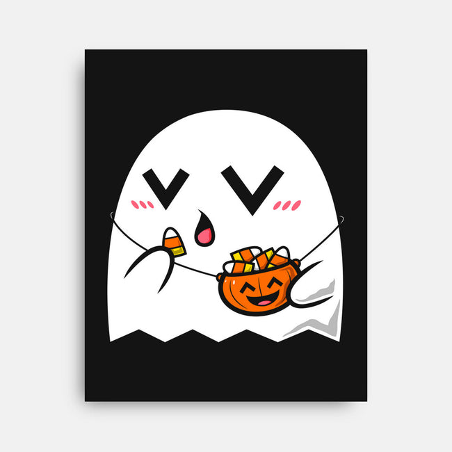 Kawaii Ghost-None-Stretched-Canvas-krisren28