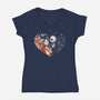 Jack And Sally-Womens-V-Neck-Tee-yumie