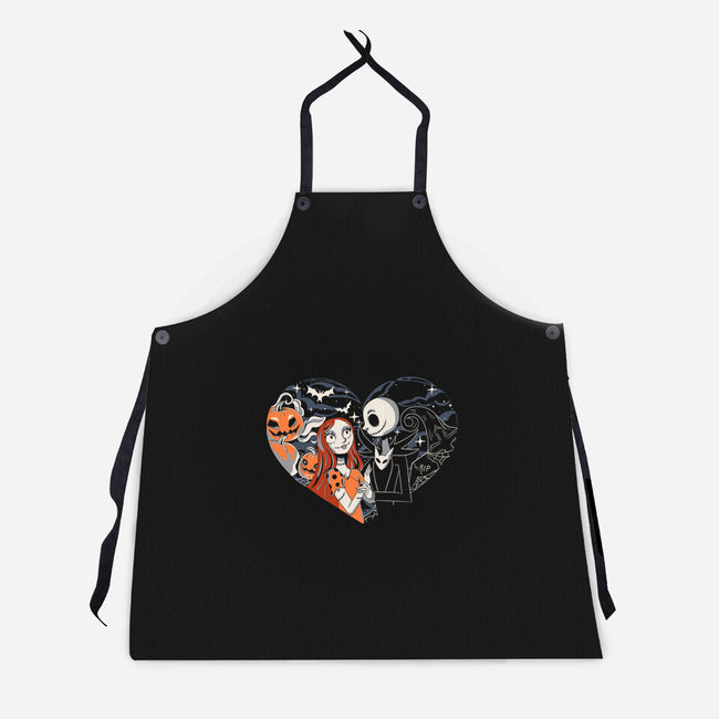 Jack And Sally-Unisex-Kitchen-Apron-yumie