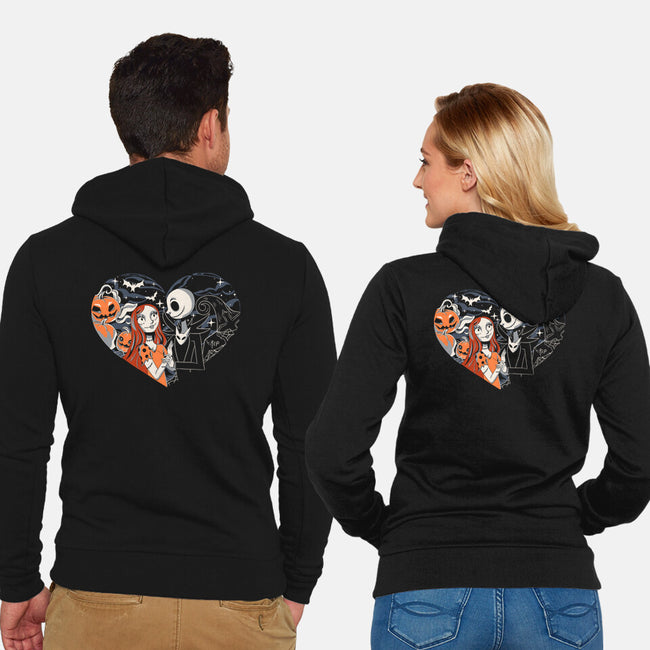 Jack And Sally-Unisex-Zip-Up-Sweatshirt-yumie