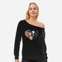 Jack And Sally-Womens-Off Shoulder-Sweatshirt-yumie