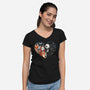 Jack And Sally-Womens-V-Neck-Tee-yumie